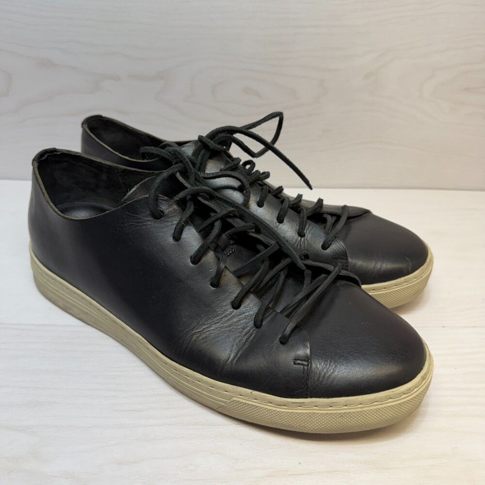 Vince Collins Sneakers Men Size 13 Black Leather Lace Up Low Top Comfort Walking